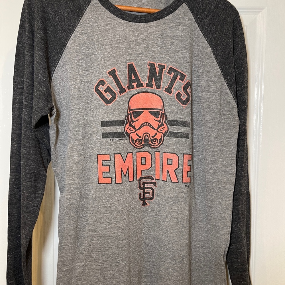 Gray and Black San Francisco Giants Empire Graphic Long sleeve Tee